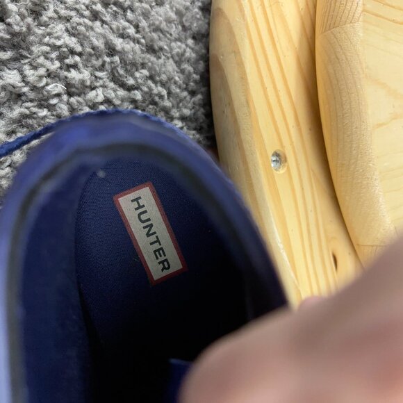 Hunter Original Hi-Top Trainer Shoes Mens Size 8 Purple Rubber Lace Up Sneakers - Picture 7 of 9